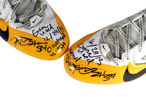 Antonio Brown Steelers Game Used and Signed Cleats, 12-29-13 vs. Cleveland  (Brown LOA)